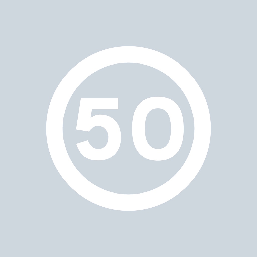 Speed Roundel White - 50 | Thermmark Road Markings